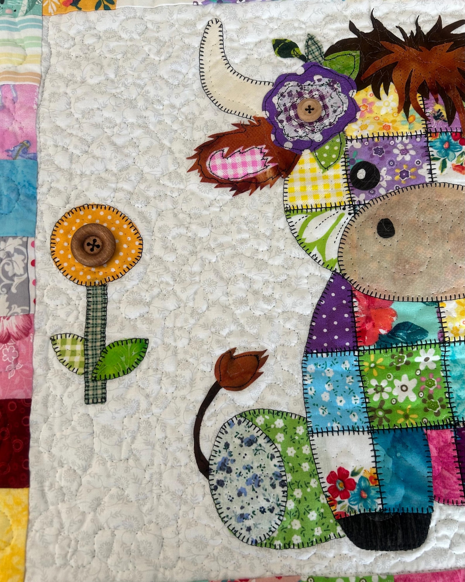 Moozie the Cow Patchwork Quilt Pattern