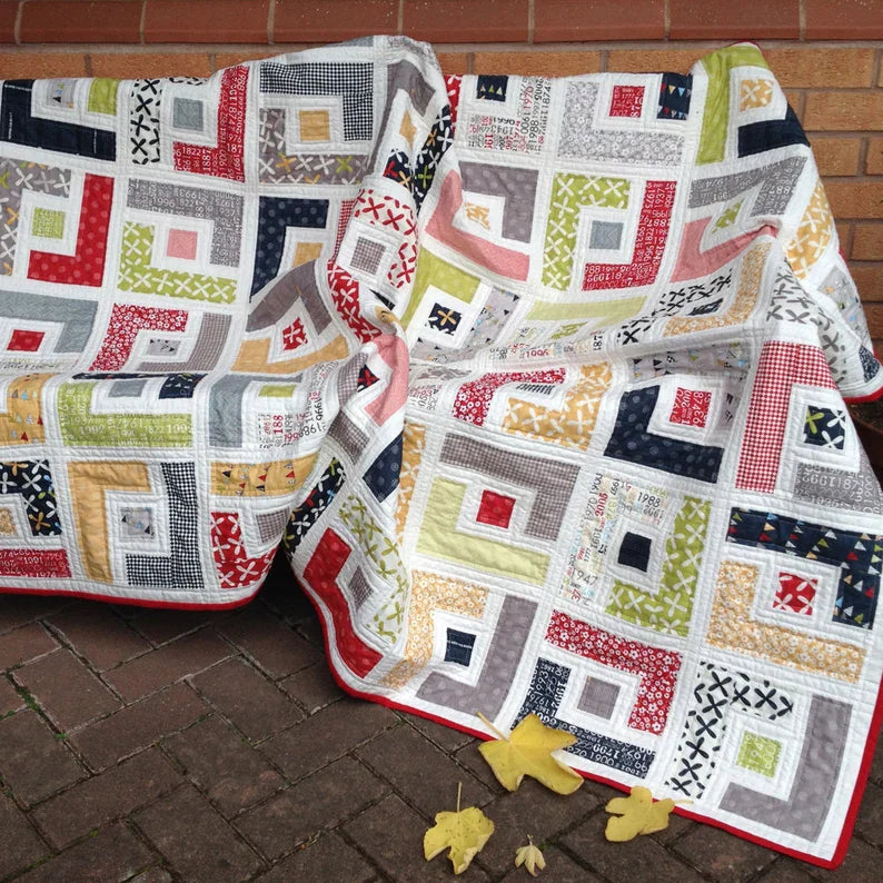 Patchwork Labyrinth Quilt Pattern