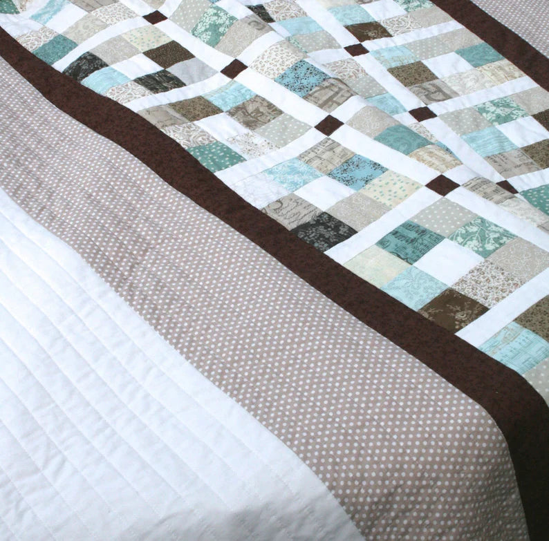 Rustic Windows Quilt Pattern - Jelly Roll 5 sizes Crib to King - Saltwater